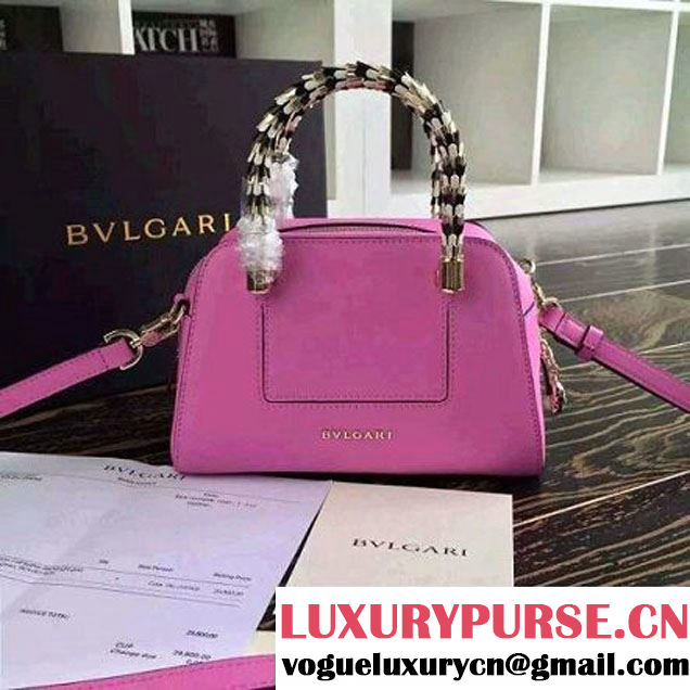 Bvlgari 39236 Serpenti Scaglie Boston Bag Pink 2015 (BGJ-072704 )