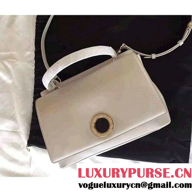 Bovlgari Large Bvlgari Top Handle Bag White 2015 (1A001-081914 )