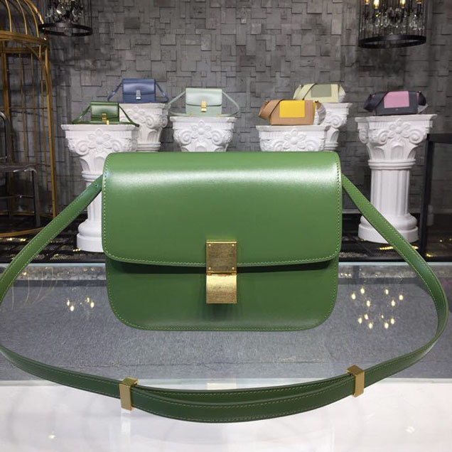 Celine Classic Box Bag 24cm Smooth Calfskin Spring Summer 2018 Collection Apple Green