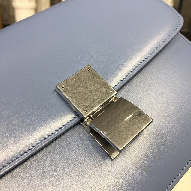 Celine Classic Box Bag 24cm Smooth Calfskin Spring Summer 2018 Collection Medium Blue