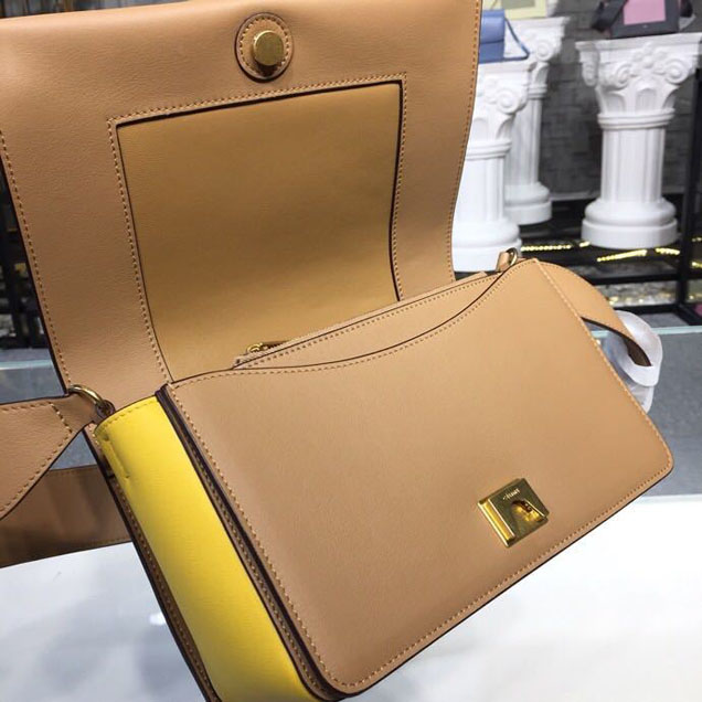 Celine Frame 25cm Bag Smooth Calfskin Spring Summer 2018 Collection Marigold Beige