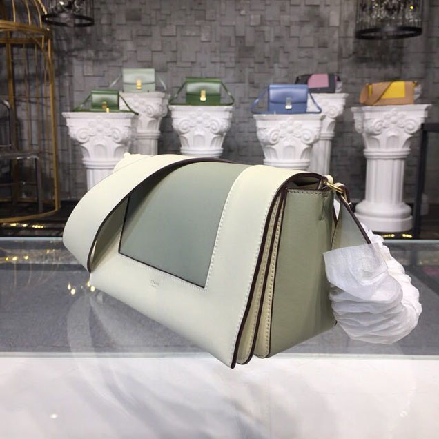 Celine Frame 25cm Bag Smooth Calfskin Spring Summer 2018 Collection Pastel Off White