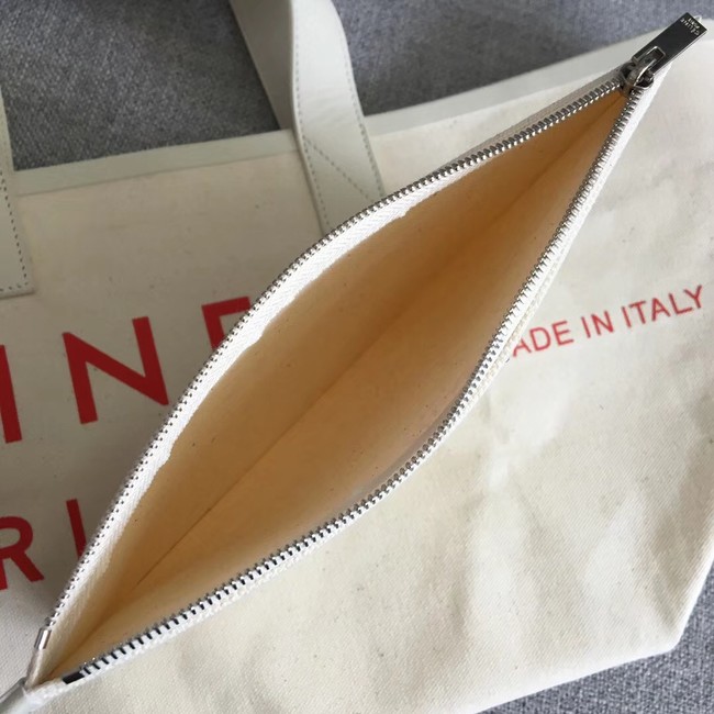 CELINE SMALL MADE IN TOTE IN TEXTIL 83181 WHITE & RED 