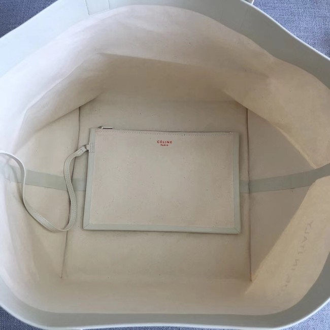 CELINE MEDIUM MADE IN TOTE IN TEXTILE 83180 WHITE & RED 