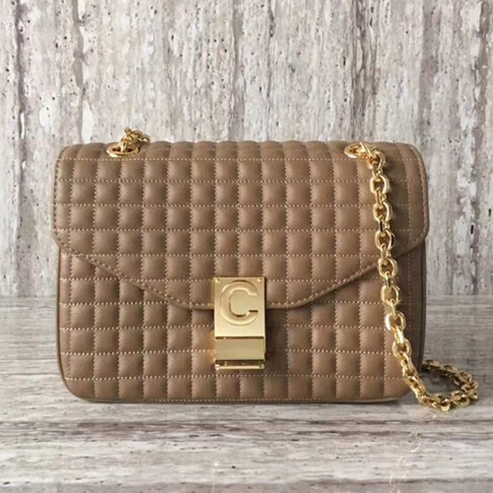 Celine Medium C Bag In Quilted Calfskin 187253 Camel 2018