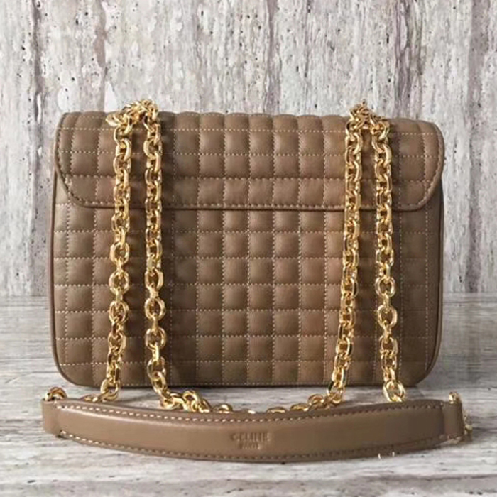 Celine Medium C Bag In Quilted Calfskin 187253 Camel 2018