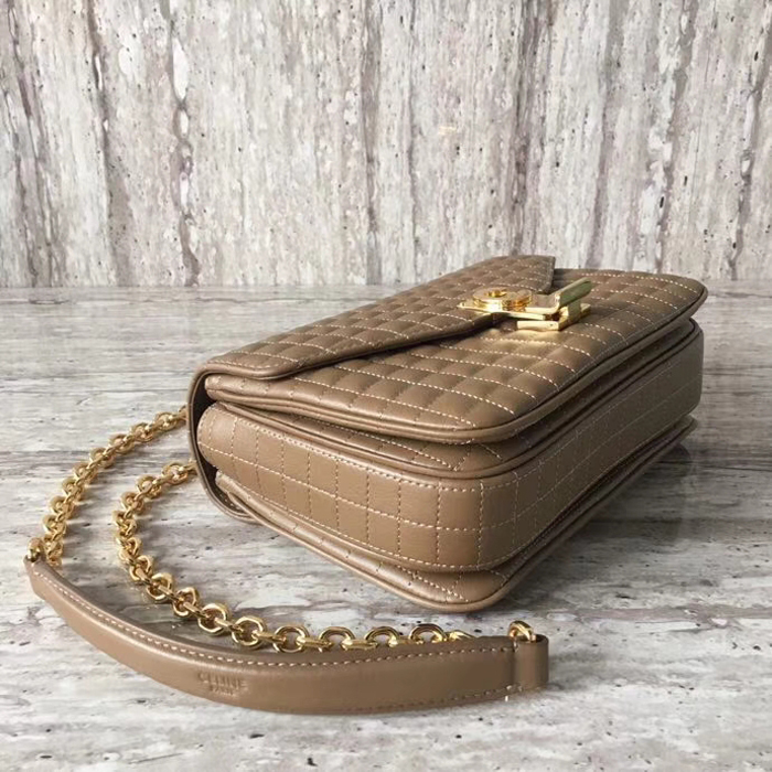 Celine Medium C Bag In Quilted Calfskin 187253 Camel 2018