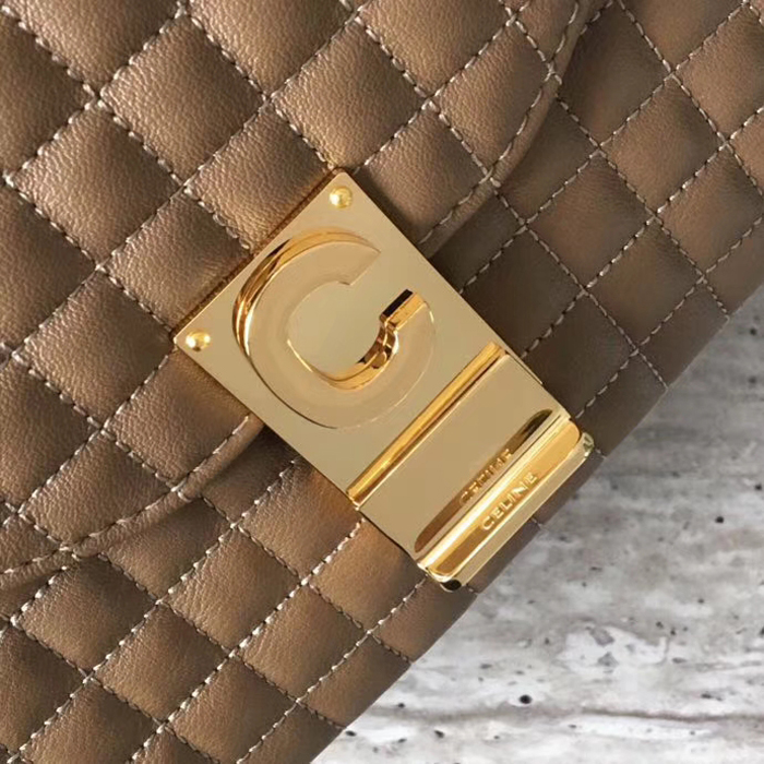Celine Medium C Bag In Quilted Calfskin 187253 Camel 2018