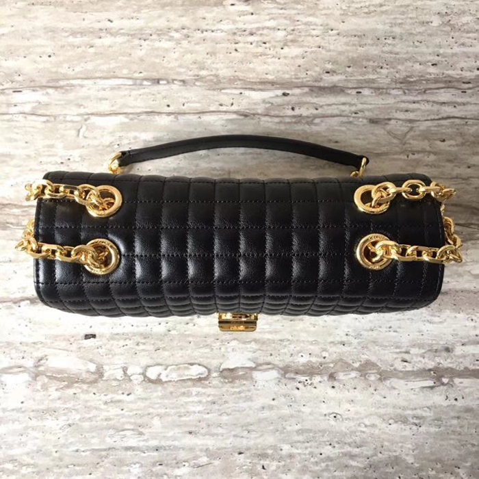 Celine Medium C Bag In Quilted Calfskin 187253 Black White 2018