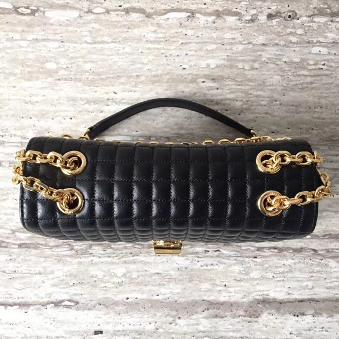 Celine Medium C Bag In Quilted Calfskin 187253 Black 2018