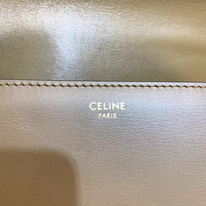 Celine Medium Triomphe Bag In Shiny Calfskin 187363 Caramel Brown 2018