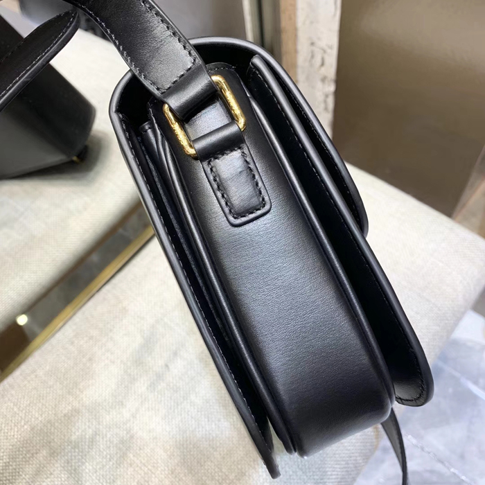 Celine Medium Triomphe Bag In Shiny Calfskin 187363 Black 2018