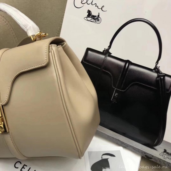 Celine Calfskin Small 16 Bag Beige 188003/188004 2019