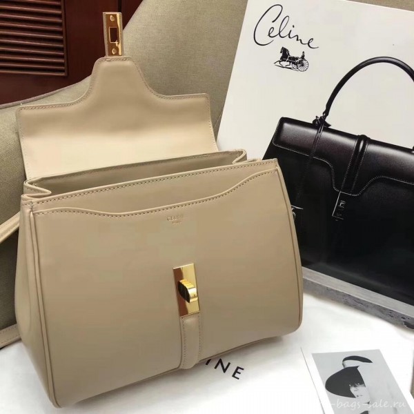 Celine Calfskin Small 16 Bag Beige 188003/188004 2019