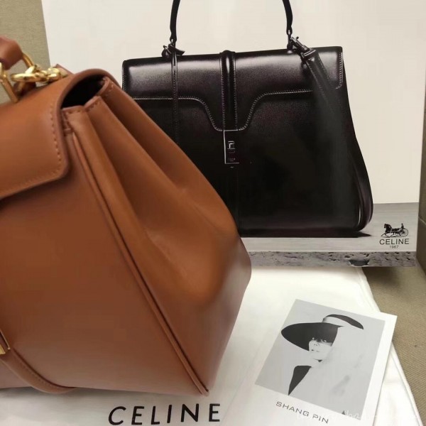 Celine Calfskin Small 16 Bag Brown 188003/188004 2019