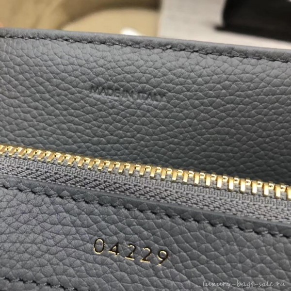 Celine Calfskin Small 16 Bag Grained Gray 188003/188004 2019