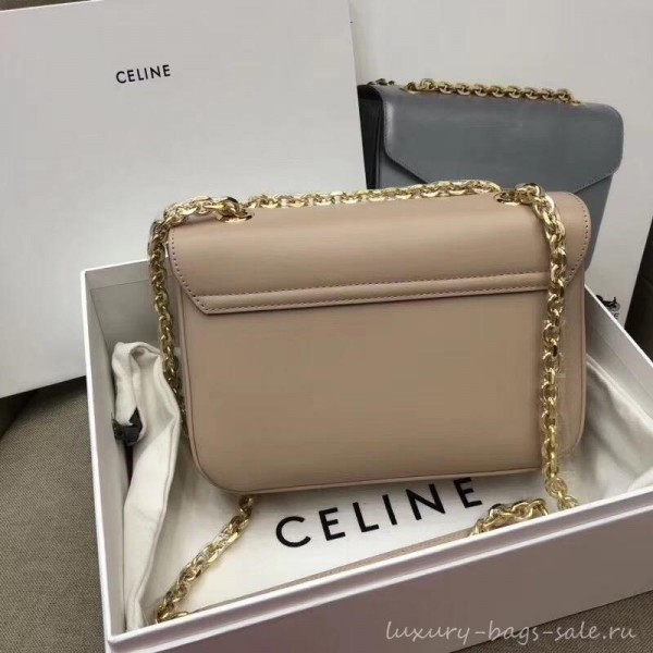 Celine Shiny Calfskin Medium C Bag Beige 187253 2019