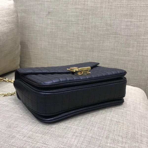 Celine Quilted Calfskin Medium C Bag Black 187253 2018