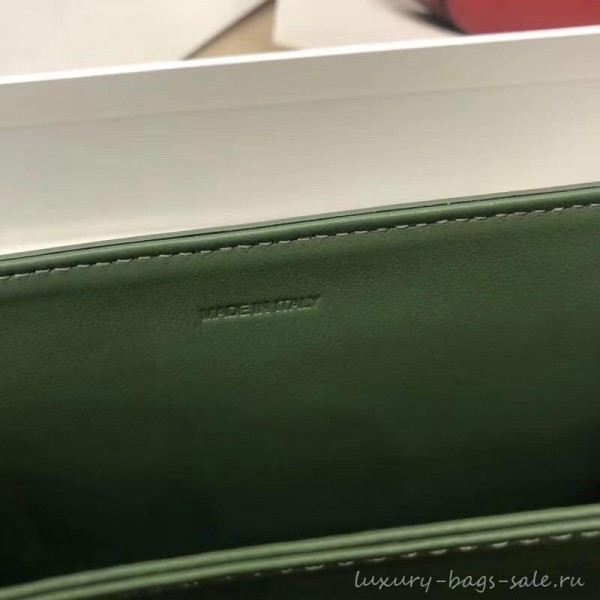 Celine Shiny Calfskin Medium Triomphe Bag Light Green 187363 2019