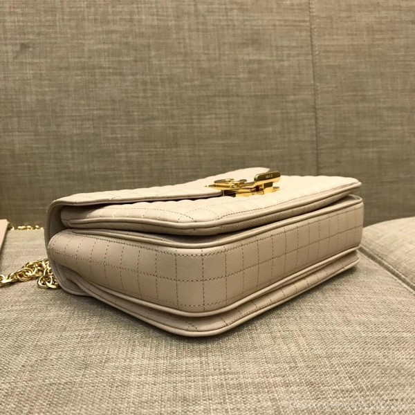 Celine Quilted Calfskin Medium C Bag Beige 187253 2018