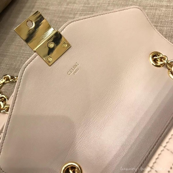 Celine Quilted Calfskin Medium C Bag Beige 187253 2018
