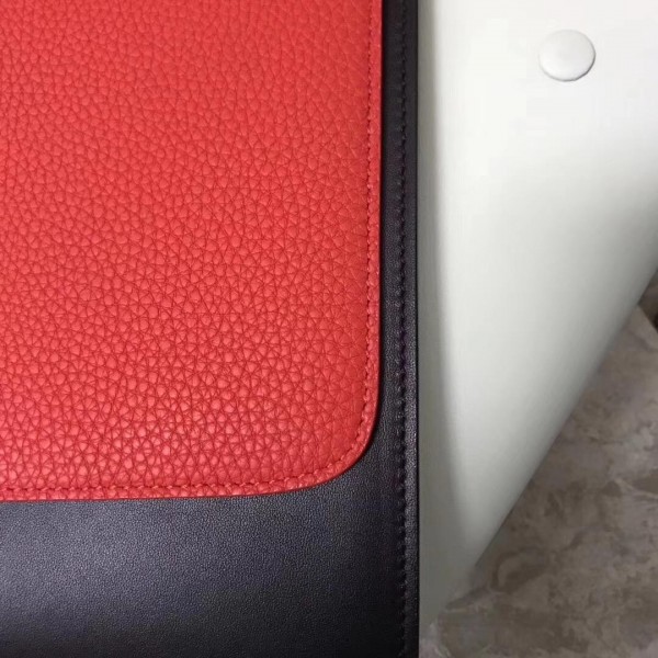 Celine Tricolor grained Calfskin Trapeze small Bag black/white/red