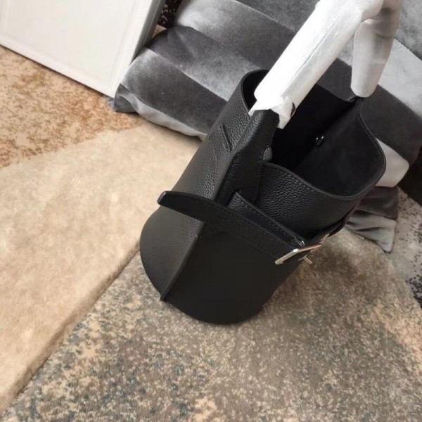 Celine Nano Big Bag Bucket Bag in Grained Calfskin 187243 Black 2019