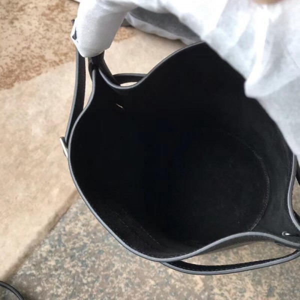 Celine Nano Big Bag Bucket Bag in Grained Calfskin 187243 Black 2019