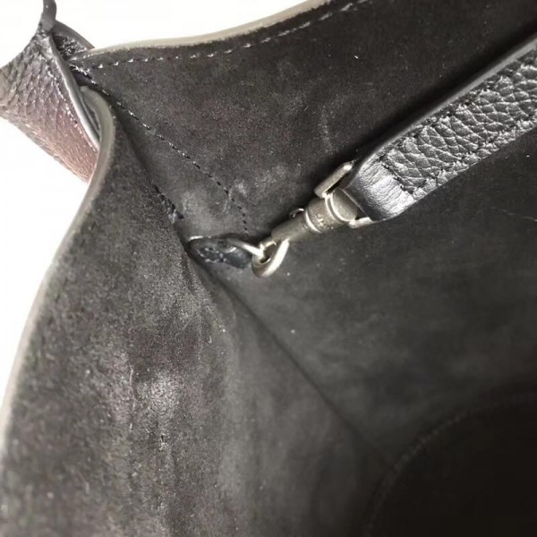 Celine Nano Big Bag Bucket Bag in Grained Calfskin 187243 Black 2019