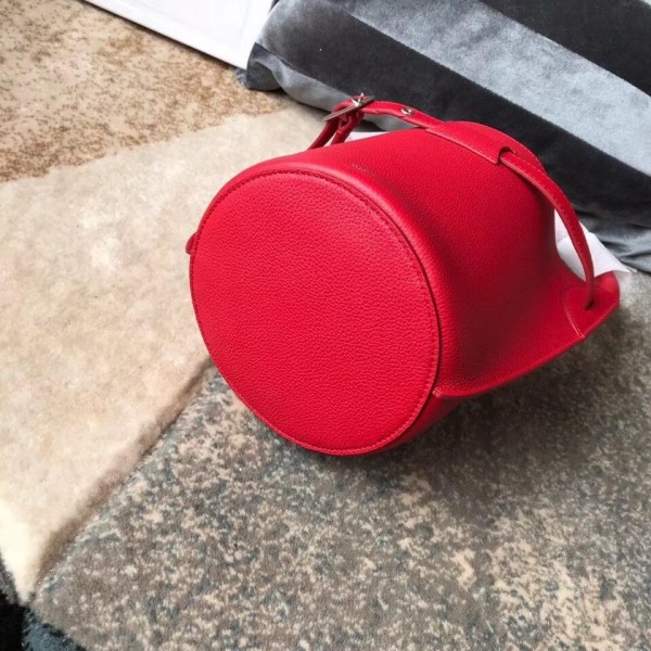Celine Nano Big Bag Bucket Bag in Grained Calfskin 187243 Red 2019