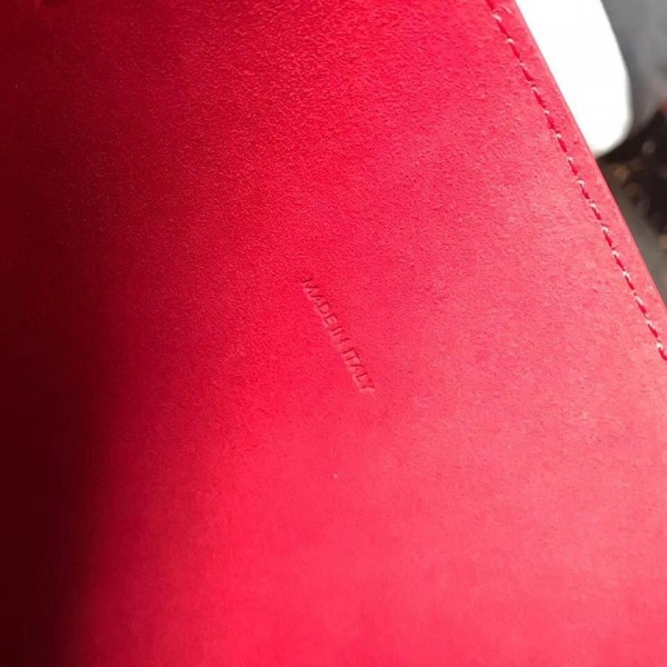 Celine Nano Big Bag Bucket Bag in Grained Calfskin 187243 Red 2019