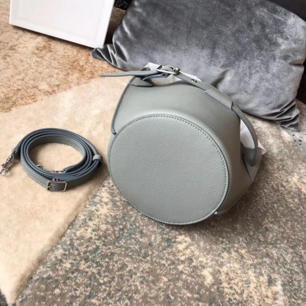 Celine Nano Big Bag Bucket Bag in Grained Calfskin 187243 Gray 2019