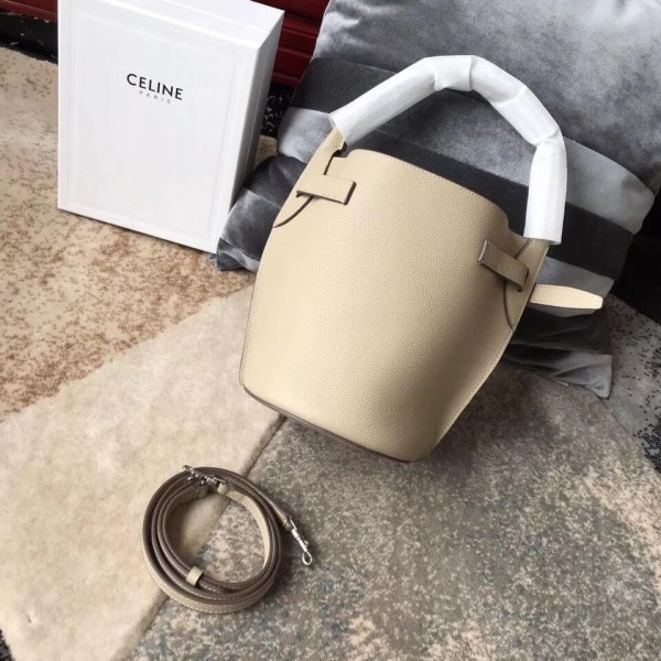 Celine Nano Big Bag Bucket Bag in Grained Calfskin 187243 Beige 2019