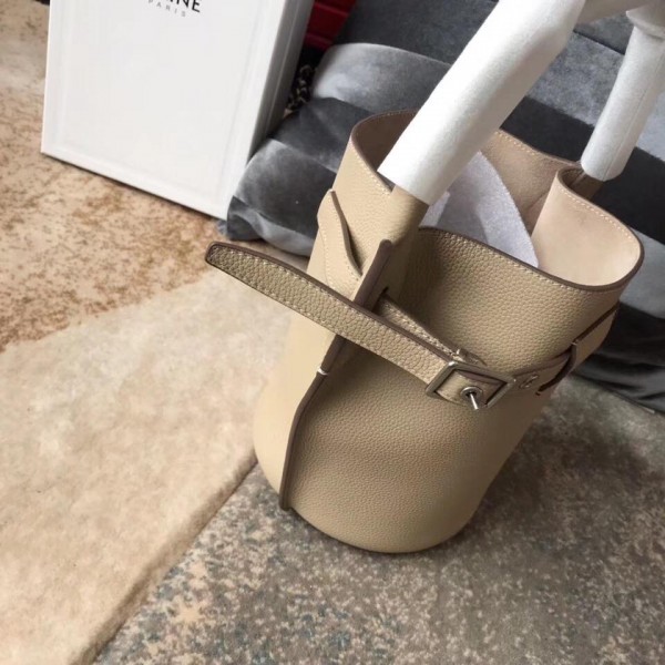 Celine Nano Big Bag Bucket Bag in Grained Calfskin 187243 Beige 2019
