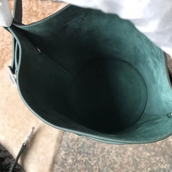Celine Nano Big Bag Bucket Bag in Grained Calfskin 187243 Green 2019