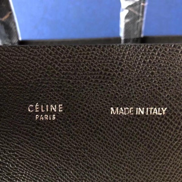 Celine Small Cabas Shopping Bag in Grained Calfskin 189813 Black 2019
