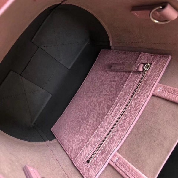 Celine Small Cabas Shopping Bag in Grained Calfskin 189813 Pink/Black 2019