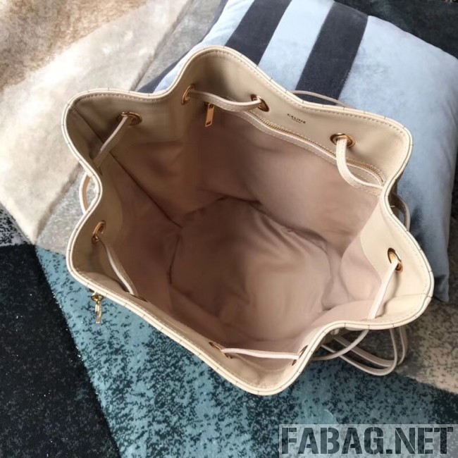 Celine Small C Charm Bucket Shoulder Bag/Backpack in Quilted Calfskin 188373 Nude 2019 (JDP-9032720 )