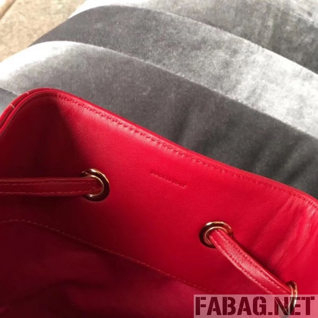 Celine Small C Charm Bucket Shoulder Bag/Backpack in Quilted Calfskin 188373 Red 2019 (JDP-9032719 )