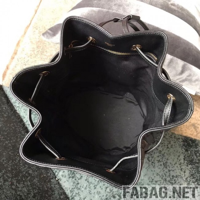 Celine Small C Charm Bucket Shoulder Bag/Backpack in Quilted Calfskin 188373 Black 2019 (JDP-9032718 )