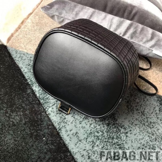 Celine Small C Charm Bucket Shoulder Bag/Backpack in Quilted Calfskin 188373 Black 2019 (JDP-9032718 )