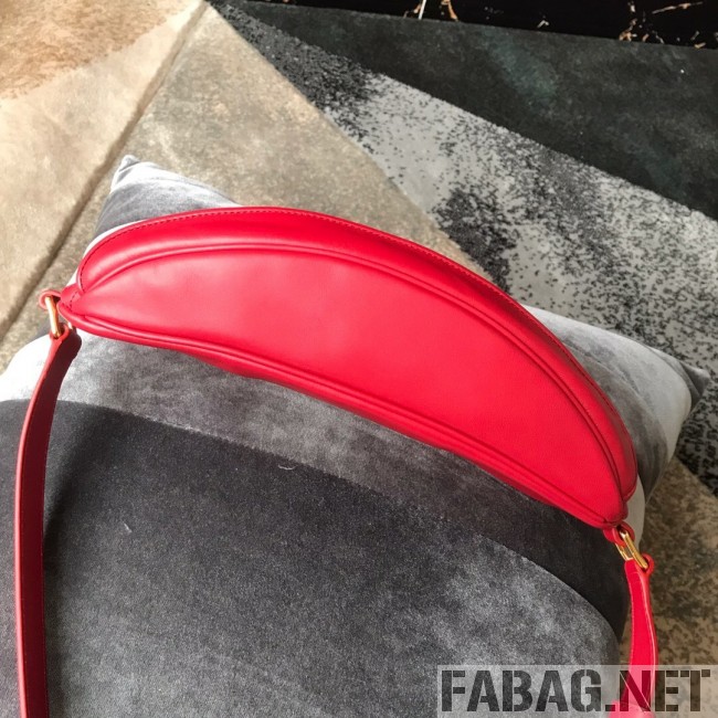 Celine Small Belt Bag C Charm in Quilted Calfskin 188153 Red 2019 (JDP-9032717 )