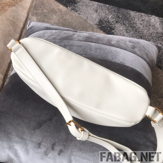 Celine Small Belt Bag C Charm in Quilted Calfskin 188153 White 2019 (JDP-9032716 )