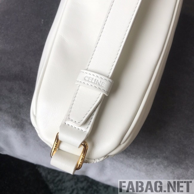 Celine Small Belt Bag C Charm in Quilted Calfskin 188153 White 2019 (JDP-9032716 )