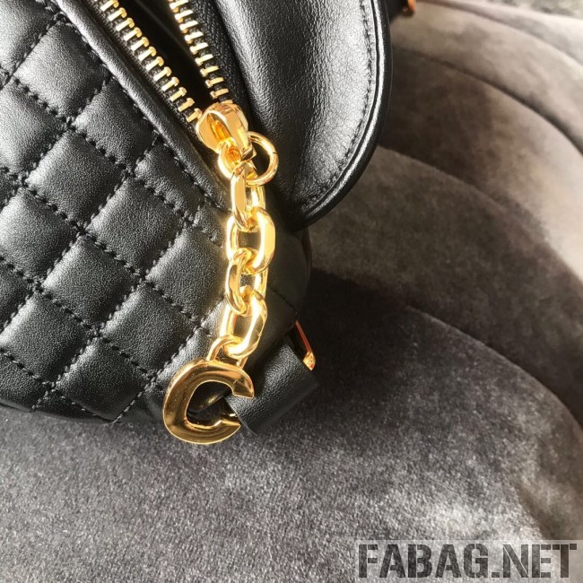 Celine Small Belt Bag C Charm in Quilted Calfskin 188153 Black 2019 (JDP-9032715 )