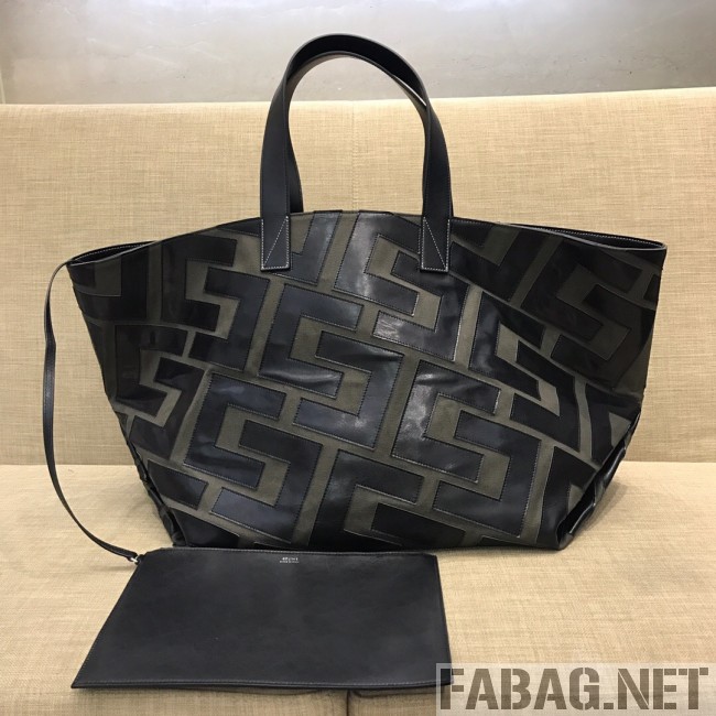 Celine Made in Tote Large Shopper Tote Bag Grey/Black 2019 (SSP-9031542 )