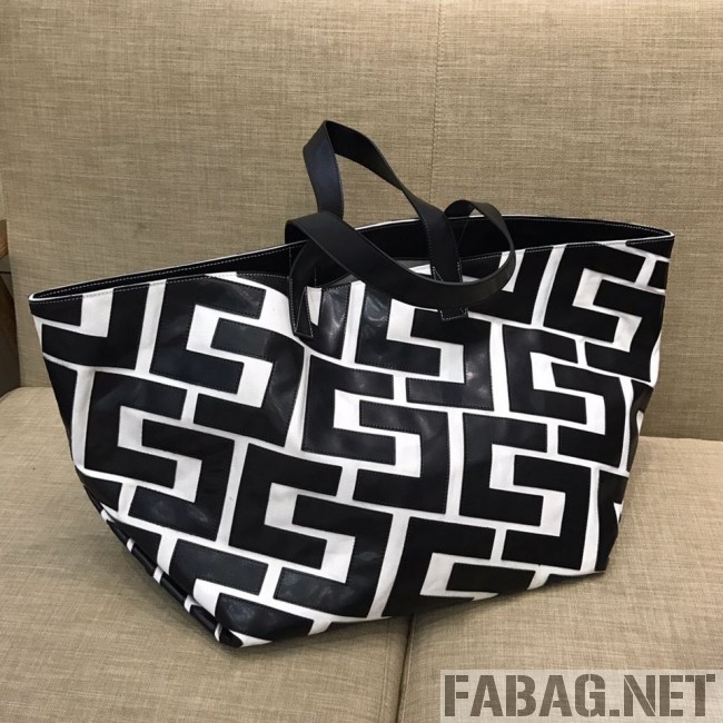 Celine Made in Tote Large Shopper Tote Bag Black/White 2019 (SSP-9031541 )