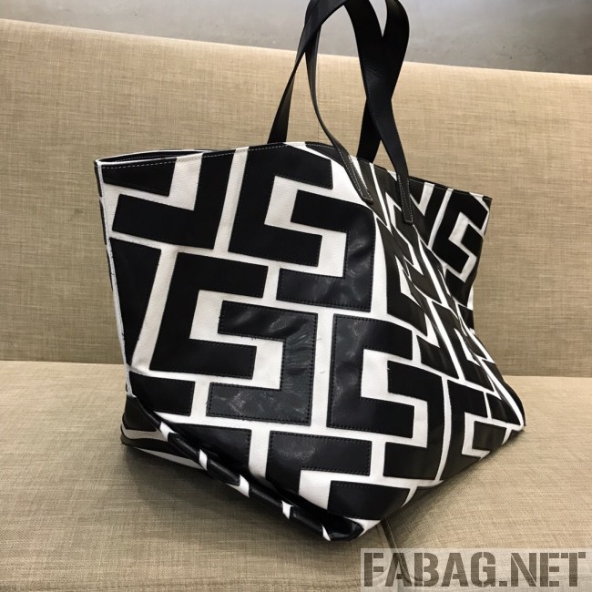 Celine Made in Tote Large Shopper Tote Bag Black/White 2019 (SSP-9031541 )