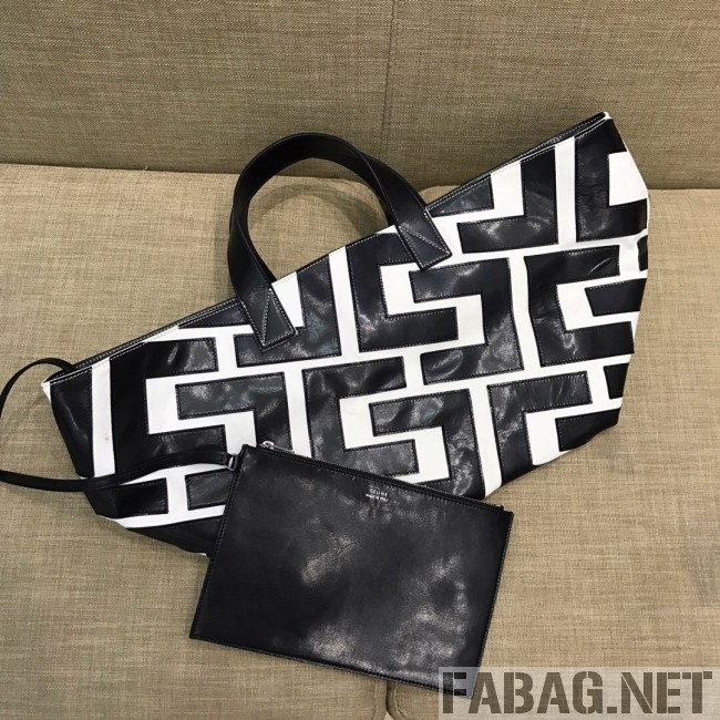 Celine Made in Tote Small Shopper Tote Bag Black/White 2019 (SSP-9031539 )