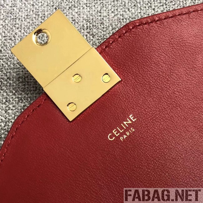 Celine Medium C Bag in Shiny Calfskin Red 2019 (JDD-9011225 )